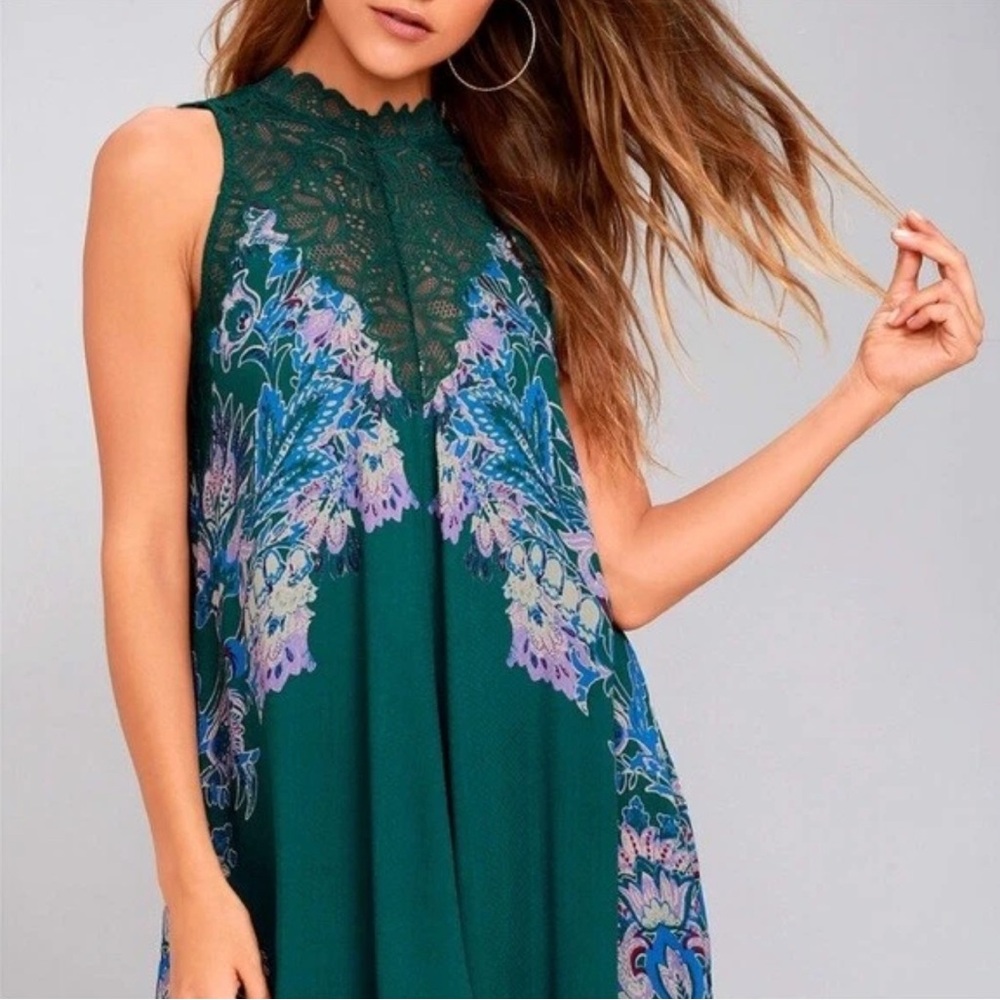 Free People nwot intimately Marsha printed slip dress - Picture 2 of 13